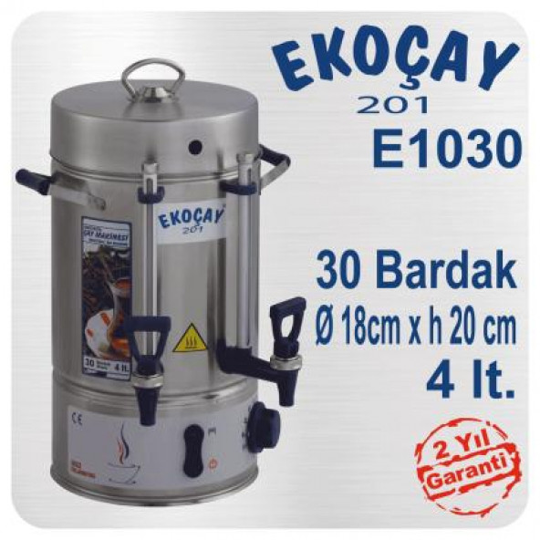 Tuğra Ekoçay Çay Makinesi 30 Bardak 4 Lt. - 2