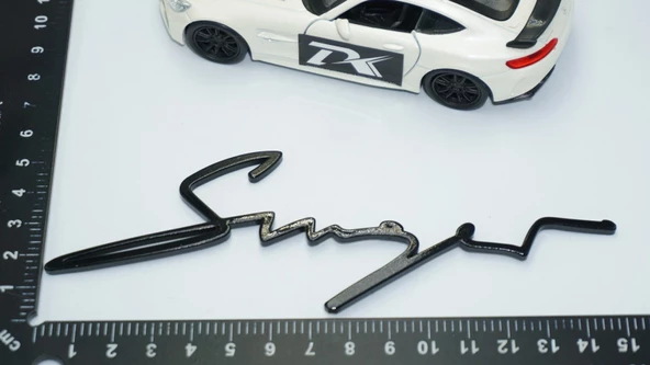 DK Tuning Porsche 911 Singer Bagaj Siyah ABS Yazı Logo Amblem - 3