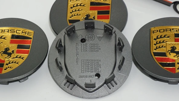 DK Tuning Porsche Koyu Gri Antresit Jant Göbeği Kapak Seti 76mm - Resim 4