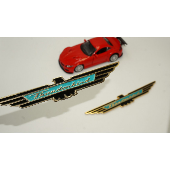 Ford Thunderbird Yeni Nesil Çamurluk Yanı 3M 3D Krom Metal Logo Amblem Seti
