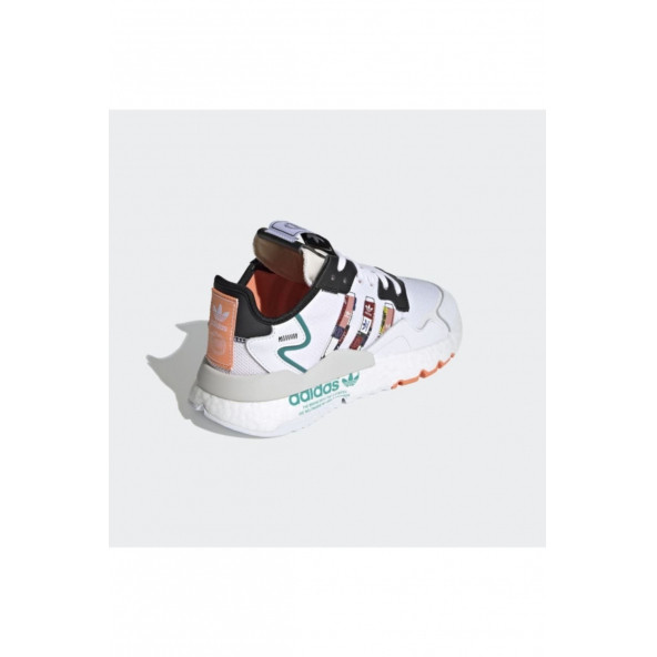 Adidas Nite Jogger Erkek Spor Ayakkabısı Beyaz Turuncu - 4