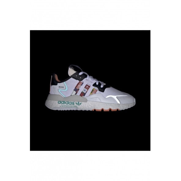 Adidas Nite Jogger Erkek Spor Ayakkabısı Beyaz Turuncu - 6