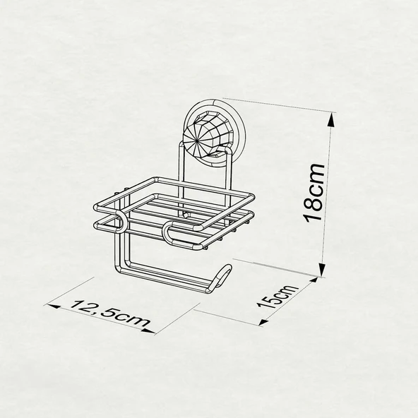 TEKNOTEL DELME VİDA MATKAP YOK!  VAKUMLU YEDEKLİ TUVALET KAĞITLIK MAT SİYAH DM275 - 3