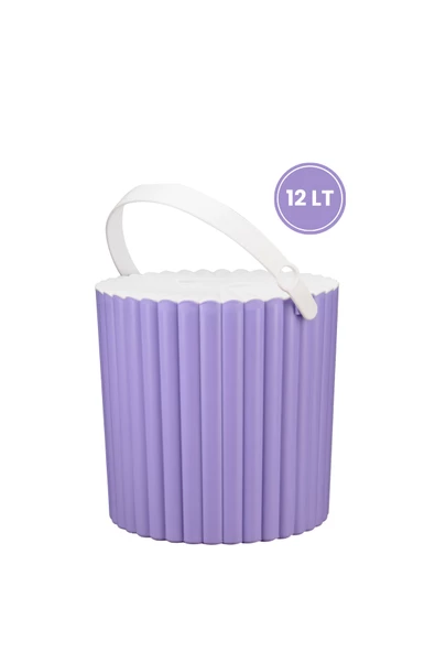 FLORA 2Lİ UN VE BAKLİYAT KABI, TRENDY ÇOK AMAÇLI SAKLAMA KOVASI F365 LİLA - 4