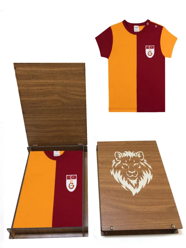 Galatasaray Bebek Metin Oktay Forma Tshırt Hediye Ahşap Kutulu - 3