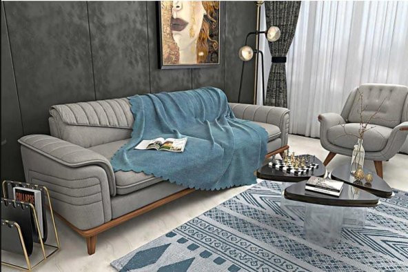 KOLTUK ÖRTÜSÜ ŞALI ÇEKYAT ÖRTÜSÜ ŞÖNİL KUMAŞ ÇİFT TARAFLI  175X215 - 2