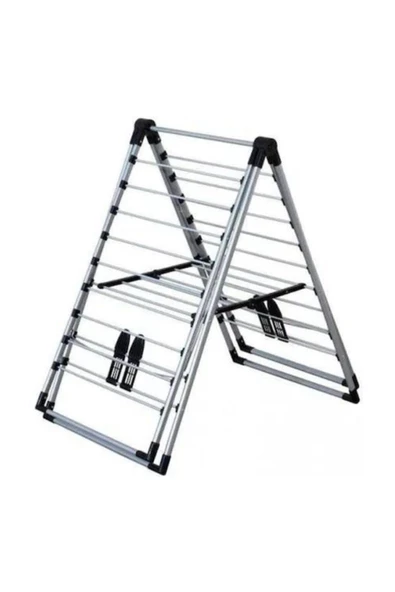 Gri Boncuklu Kalın Borulu Çamaşır Kurutmalık - 4