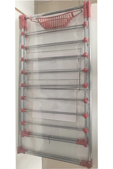 Metal Lüx Mandal Sepetli Çamaşır Kurutmalık Çamaşır Askılığı - 3