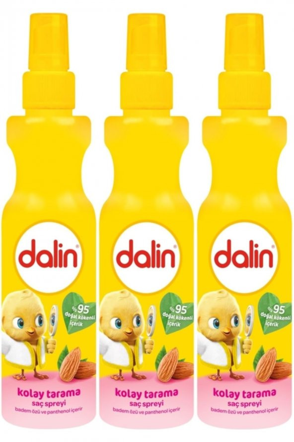 Dalin Kolay Tarama Spreyi Badem Yağlı 200 ml 3 Adet