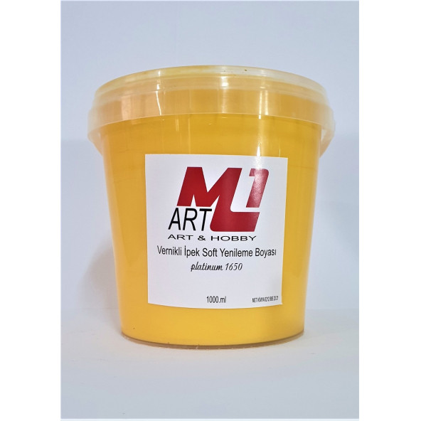 M1 ART Su Bazlı Vernikli İpek Soft Yenileme Boyası AÇIK TURUNCU 1000.ml-Mobilya,cam,mermer,beyaz eşya,fayans,seramik,parke