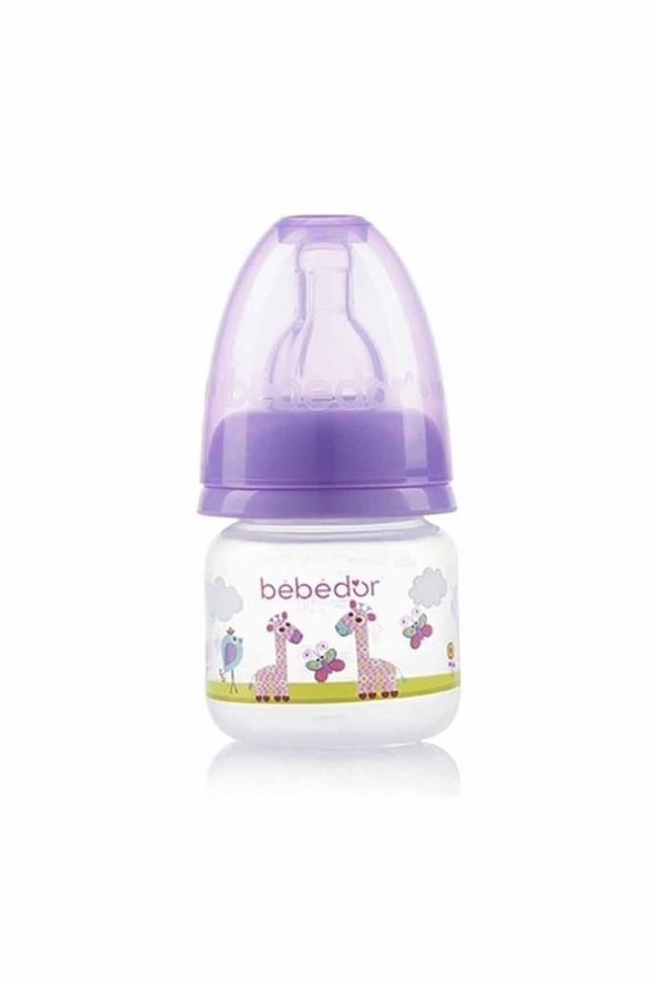 Bebedor Pp Emzikli Yavaş Akış Özel Amaçlı Mini Biberon 60 ml-Mor