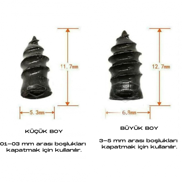 Motosiklet Araba Oto Lastik Tamir Kiti 10 Parça Kauçuk Vida Seti Kolay Vida Lastik Yaması - 6