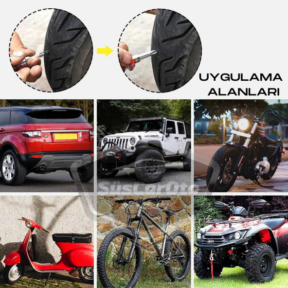 Motosiklet Araba Oto Lastik Tamir Kiti 10 Parça Kauçuk Vida Seti Kolay Vida Lastik Yaması - 9