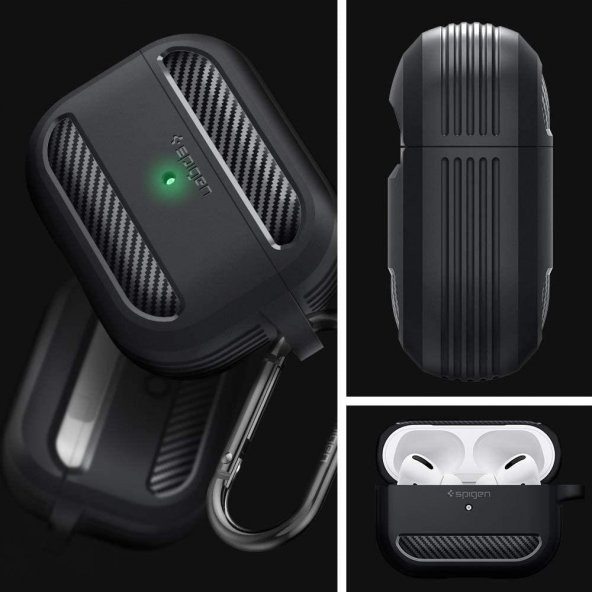 Spigen Apple AirPods Pro Kılıf Rugged Armor Charcoal Gray-ASD0144 - 3