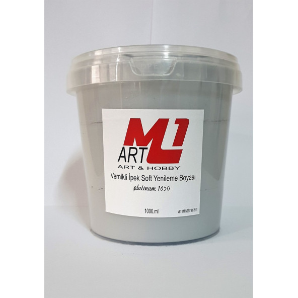 M1 ART Su Bazlı Vernikli İpek Soft Yenileme Boyası ANDEZİT SOFT GRİ 1000.ml-Mobilya,cam,mermer,beyaz eşya,fayans,seramik,parke