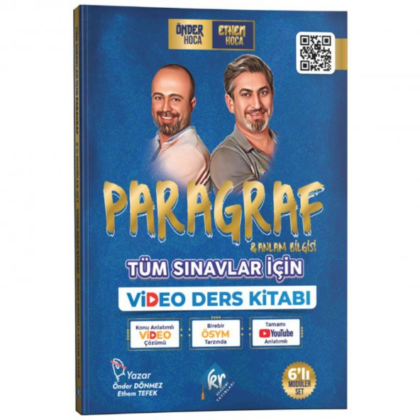 Önder Hoca ve Ethem Hoca Tüm Sınavlar İçin Paragraf ve Anlam Bilgisi Video Ders Kitabı - 1