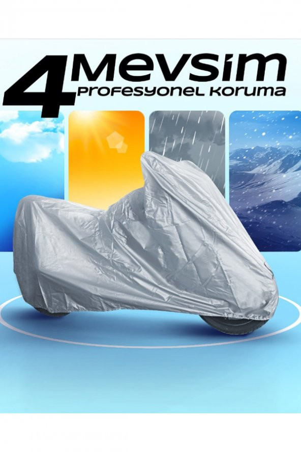 AutoEN Arora AR 50-8 Espresso Arka Çantalı Su Geçirmez Miflonlu Motosiklet Brandası - 2