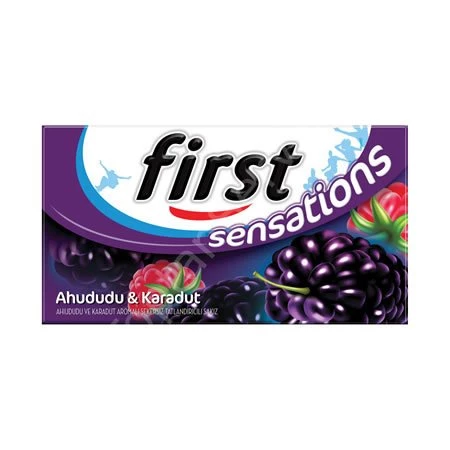 First Sensations Ahududu & Karadut Aromalı Sakız 27 gr 12 Adet - 2