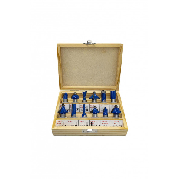 12 Parça freze uç takımı 6mm-8mm-12mm - 3