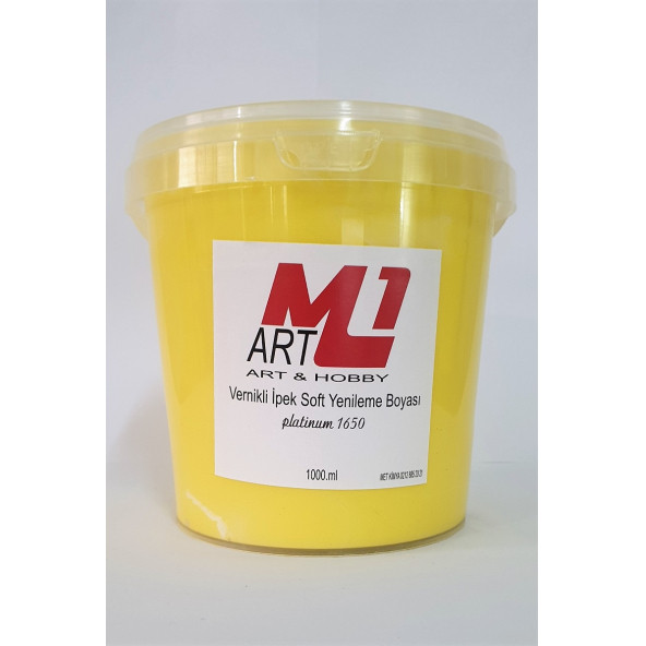 M1 ART Su Bazlı Vernikli İpek Soft Yenileme Boyası CİVCİV SARISI 1000.ml-Mobilya,cam,mermer,beyaz eşya,fayans,seramik,parke