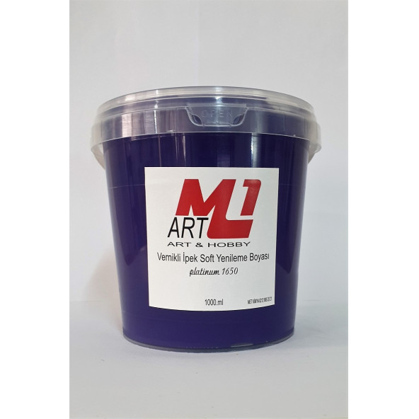 M1 ART Su Bazlı Vernikli İpek Soft Yenileme Boyası MOR 1000.ml-Mobilya,cam,mermer,beyaz eşya,fayans,seramik,parke