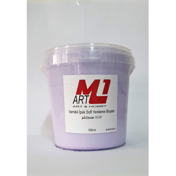M1 ART Su Bazlı Vernikli İpek Soft Yenileme Boyası SOFT MENEKŞE 1000.ml-Mobilya,cam,mermer,beyaz eşya,fayans,seramik,parke