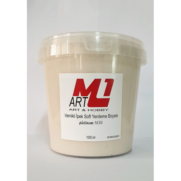 M1 ART Su Bazlı Vernikli İpek Soft Yenileme Boyası BEJ 1000.ml-Mobilya,cam,mermer,beyaz eşya,fayans,seramik,parke