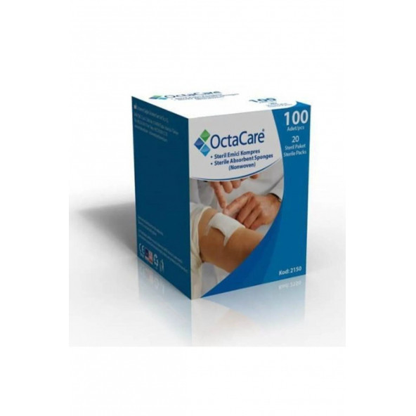 Octacare Steril Gaz Kompres 7,5cmx7,5 Cm 4 Kat 20 Steril Paket 100 Adet