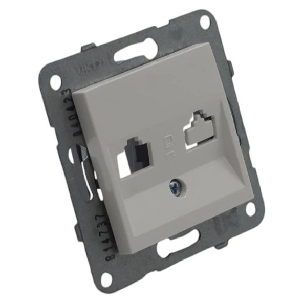 VİKO-KARRE-MERİDİAN İKİLİ DATA JACKSIZ PRİZ - 2