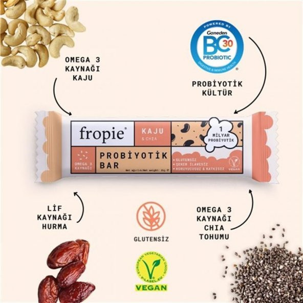 Fropie Kaju-Chia Probiyotik Bar 35 Gr