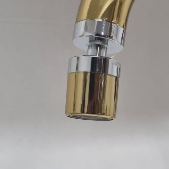 Venita Gold Lüks Gövdeli 360° Oynar Başlıklı Mutfak Evye Bataryası - 5