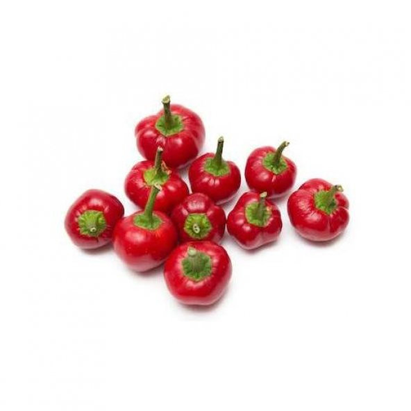 Cherry Tatlı Kiraz Biber Tohumu 10 Tohumu + Saksı + Toprak+ ürün görseli