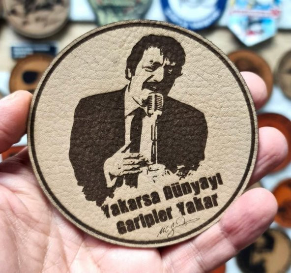 Müslüm Baba Yakarsa Dünyayı Garipler Yakar- Deri PEÇ - Arma - Askeri Patch - 2