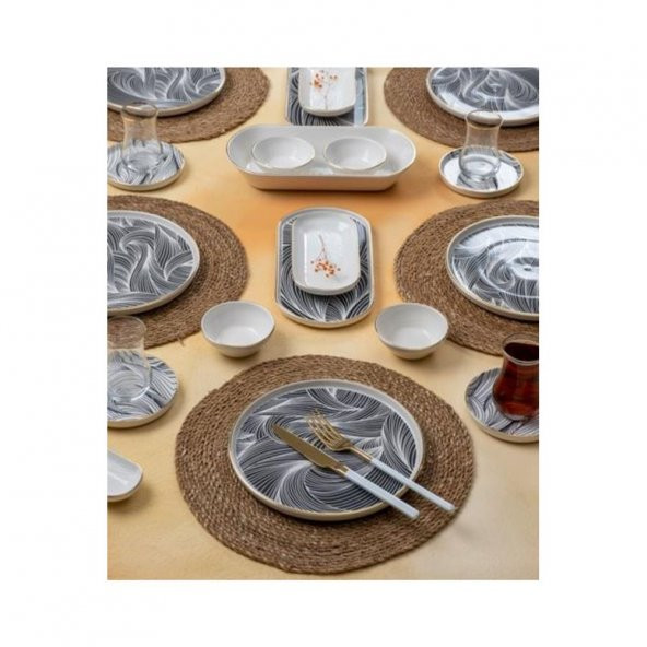 Acar Ahenk 31 Parça Seramik Kahvaltı Takımı SR-22-0270 - 2