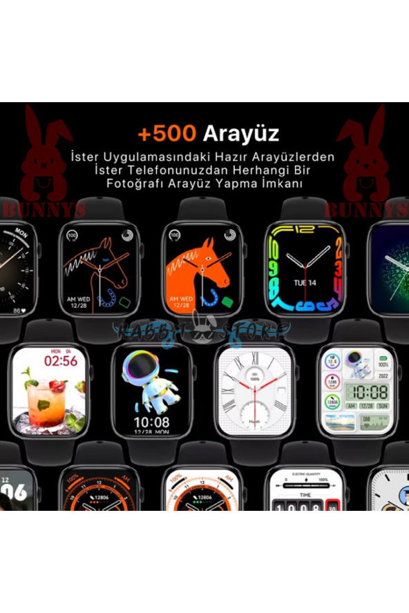 Samsung Galaxy S22 Ultra Uyumlu Akıllı Saat Wacht 8 Konuşma Ve Müzik Özellikli - Resim 5