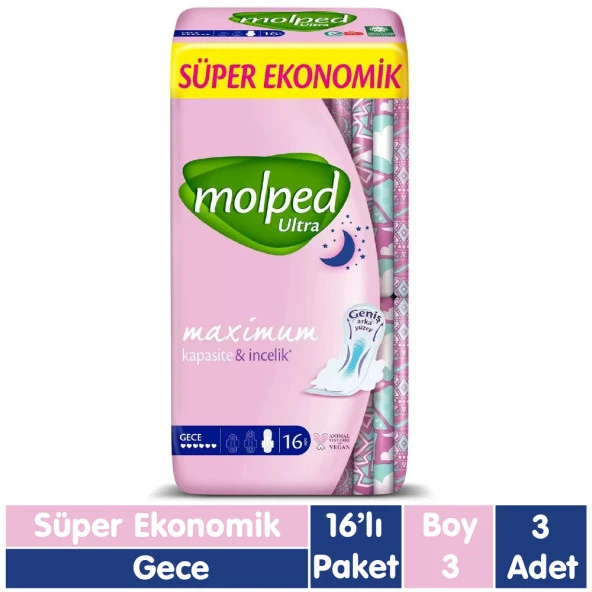 Molped Ultra Ped Gece 16x3 48 Adet ürün görseli 1