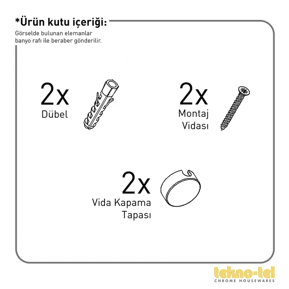 TEKNOTEL İKİ KATLI KANCALI BANYO RAFI SİYAH ES067H - 5