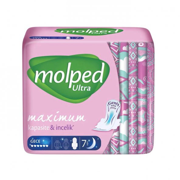 Molped Ultra Anatomik Gece Ped 7 Adet