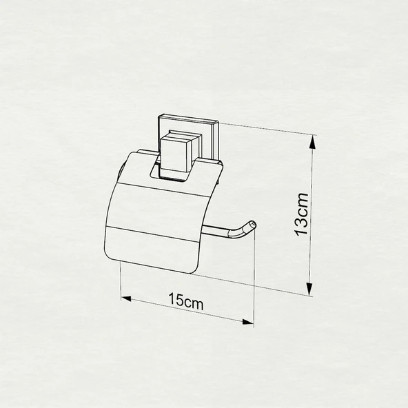 TEKNOTEL DELME VİDA MATKAP YOK! easyFIX YAPISKANLI KAPAKLI TUVALET KAĞITLIK MAT SİYAH EF238 - 3