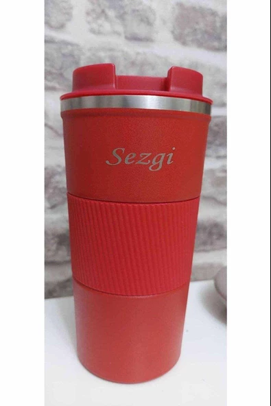 Kişiye Özel Çift Katmanlı Paslanmaz Çelik 500 Ml Kupa Araç Kahve Çay Termos Bardak -1549kır - 4