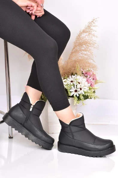 Papuçcity 02236 Kadın Termal Kürklü Kar Bot - Resim 6