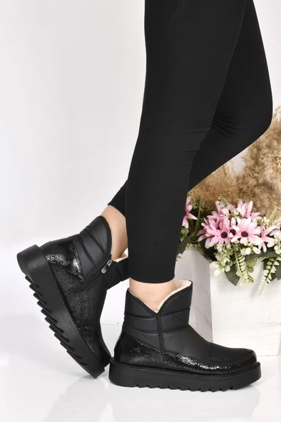 Papuçcity 02236 Kadın Termal Kürklü Kar Bot - Resim 12