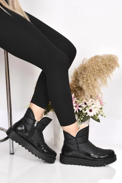 Papuçcity 02236 Kadın Termal Kürklü Kar Bot - Resim 11