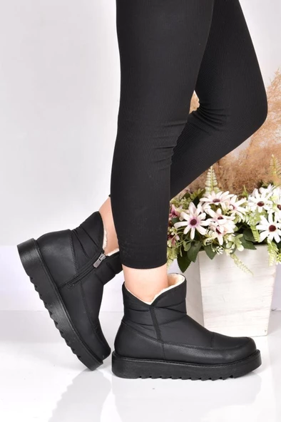 Papuçcity 02236 Kadın Termal Kürklü Kar Bot - Resim 7