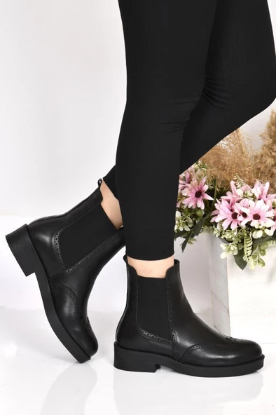 Burç 66240 Kadın Günlük Hakiki Deri Bot - Resim 2