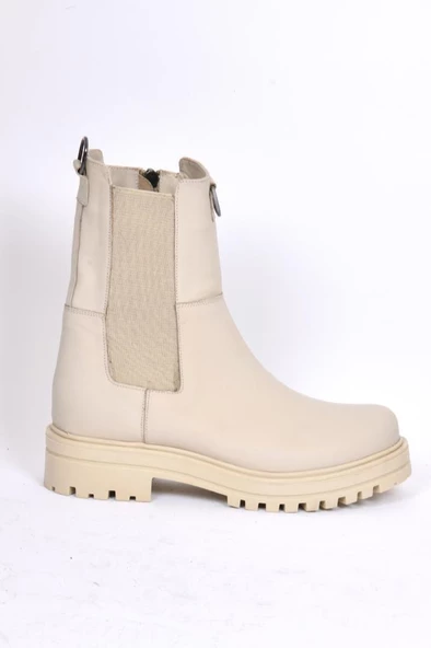 Burç 66179 Kadın Günlük Hakiki Deri Bot - 8