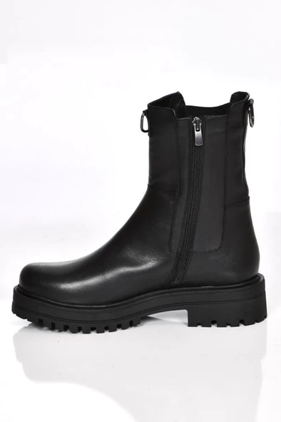 Burç 66179 Kadın Günlük Hakiki Deri Bot - 4