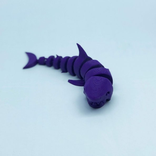 3D Hareketli Köpek Balığı Figürlü Oyuncak - Mor - Resim 3