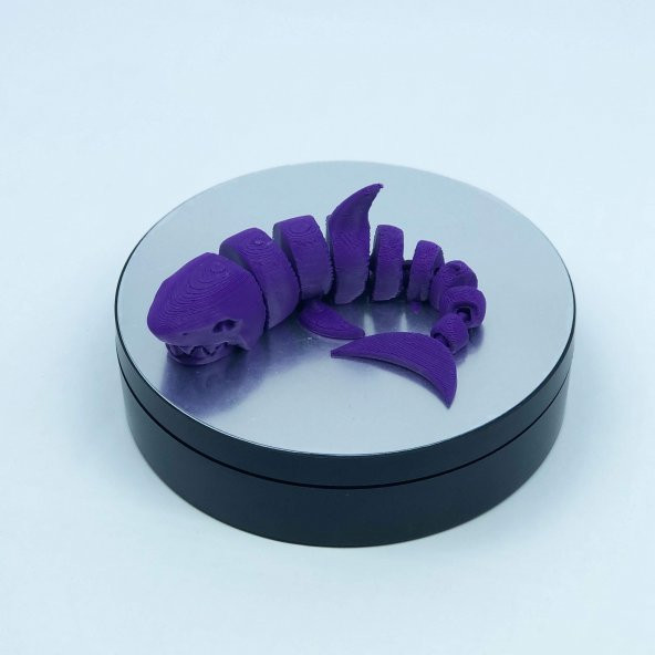 3D Hareketli Köpek Balığı Figürlü Oyuncak - Mor - Resim 5