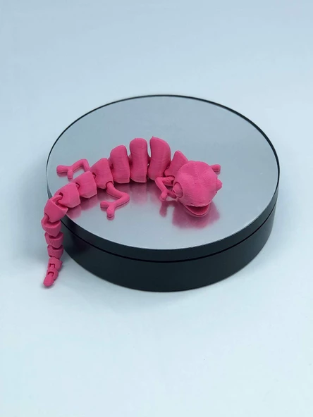 3D Hareketli Bukalemun Figürlü Oyuncak - Pembe - Resim 6